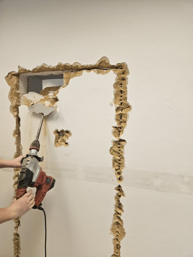 Příprava otvoru pro dveře